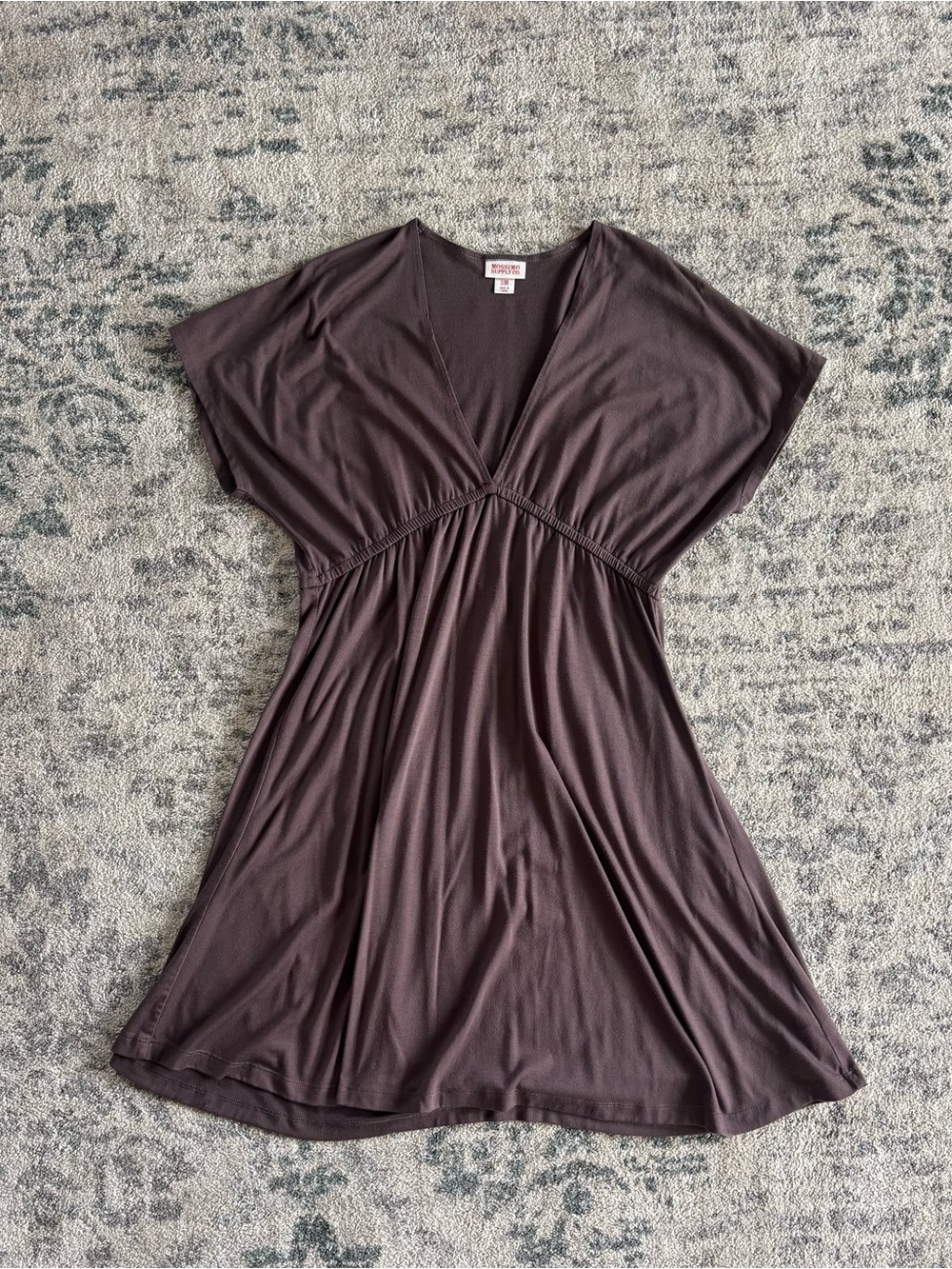 Women's V-Neck Short Sleeve Dress/Swim Cover
